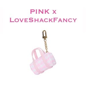 PINK x LoveShackFancy MINI DUFFLE KEYCHAIN CHARM